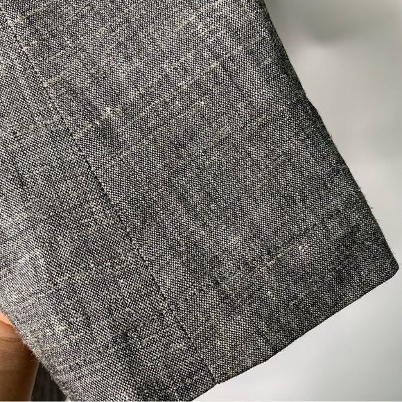 Theory Women’s Gray 100% Linen Three Button Blazer Jacket Size 2 - Picture 3 of 16